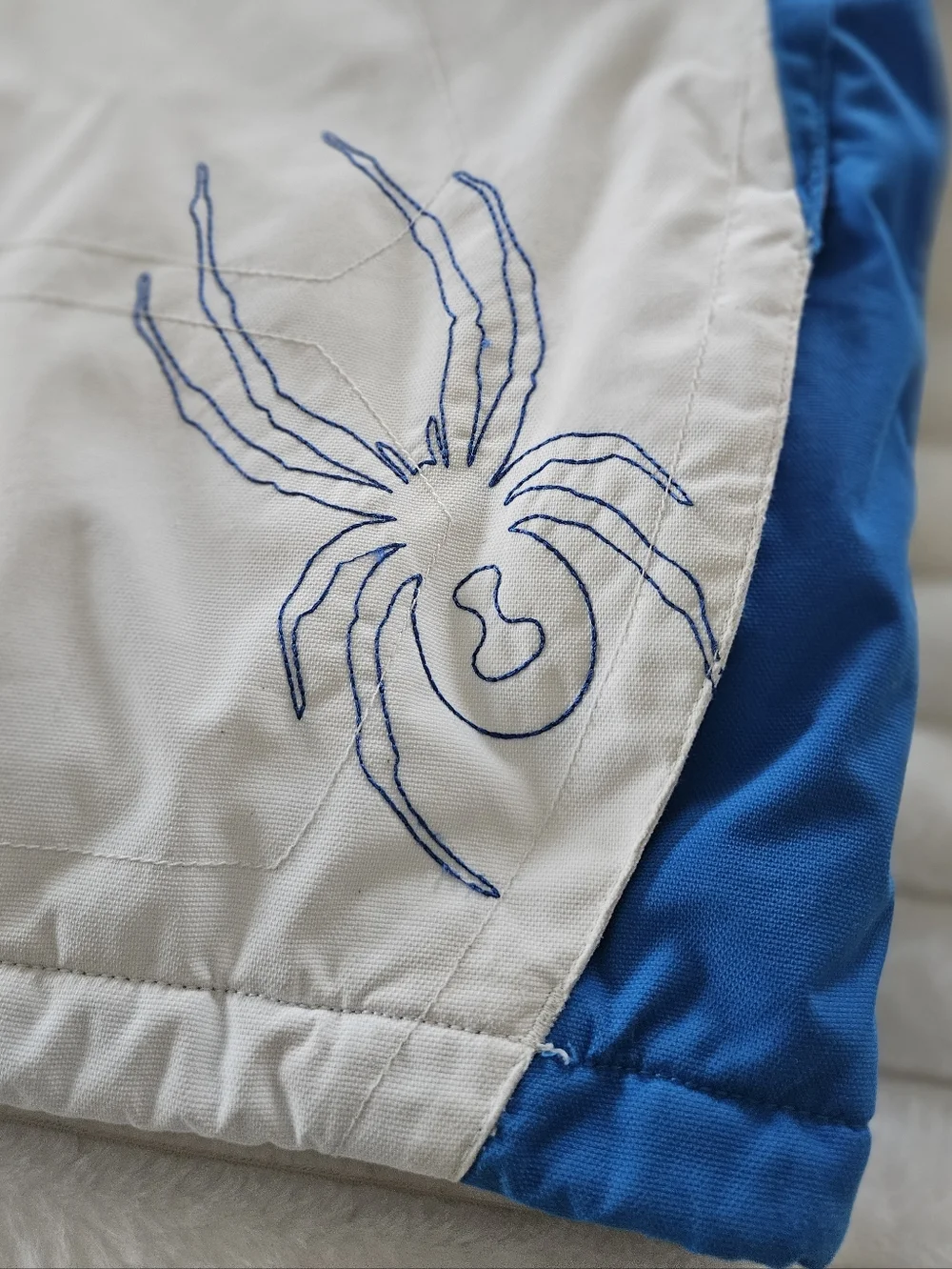 Spyder Vintage Boys Ski Winter Snowboarding Jacket Waterproof White Blue Green 7